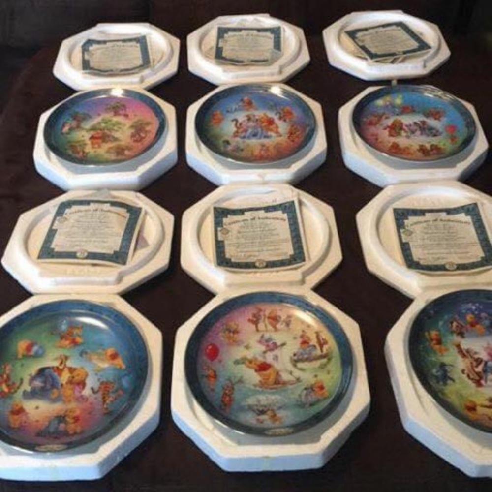 Bradford Exchange Winnie the Pooh Hundred Acre Happiness collectible plates